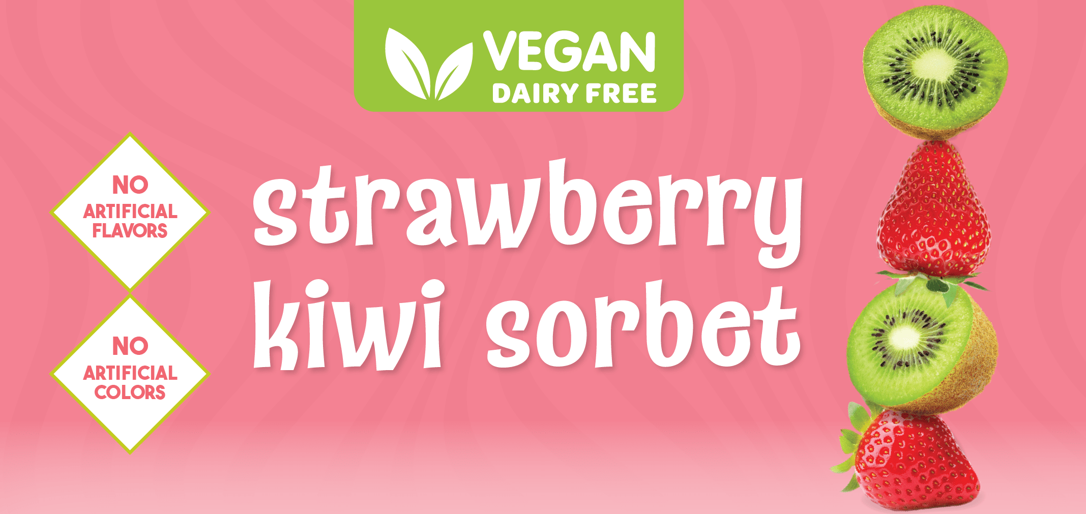 Vegan Strawberry Kiwi Sorbet