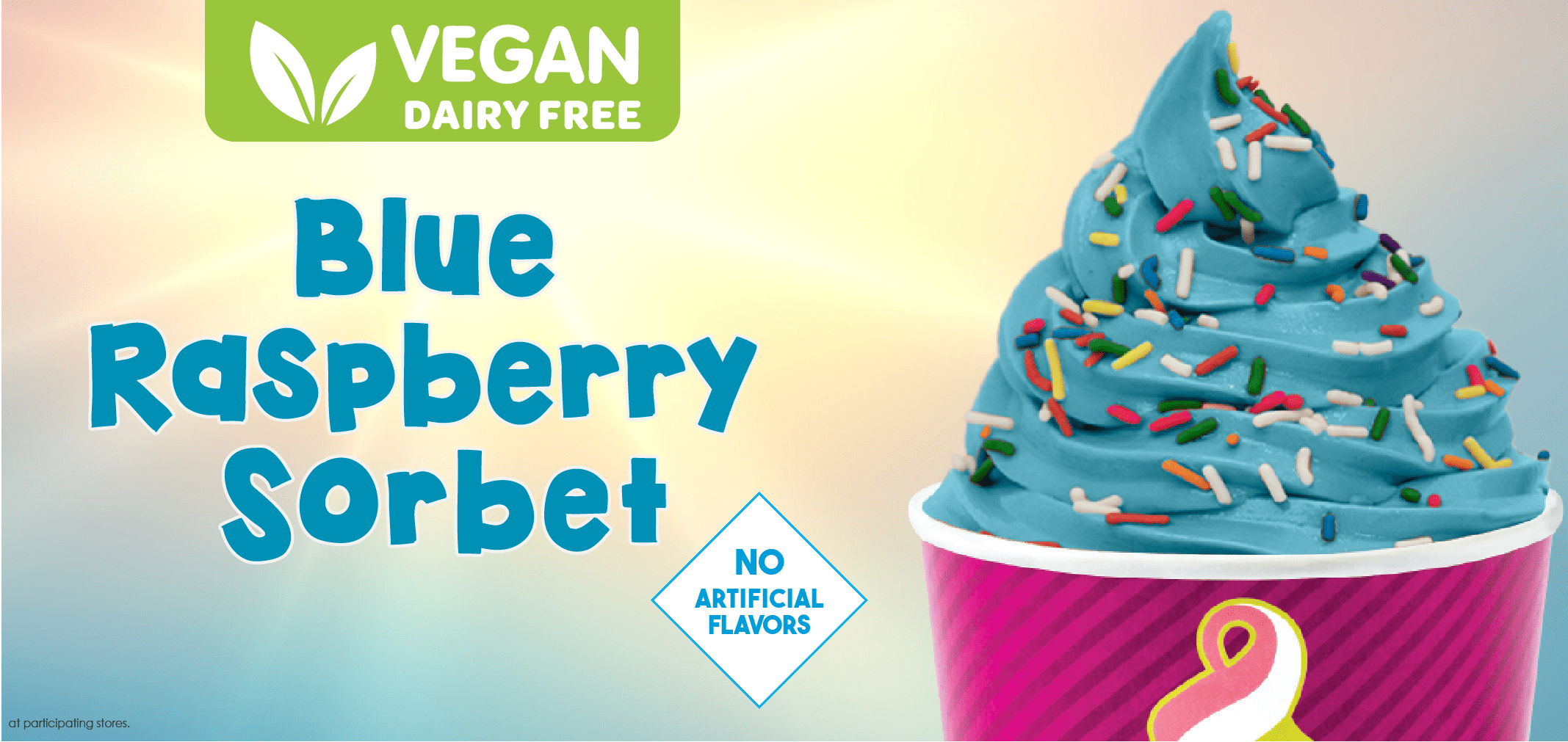 vegan blue raspberry sorbet